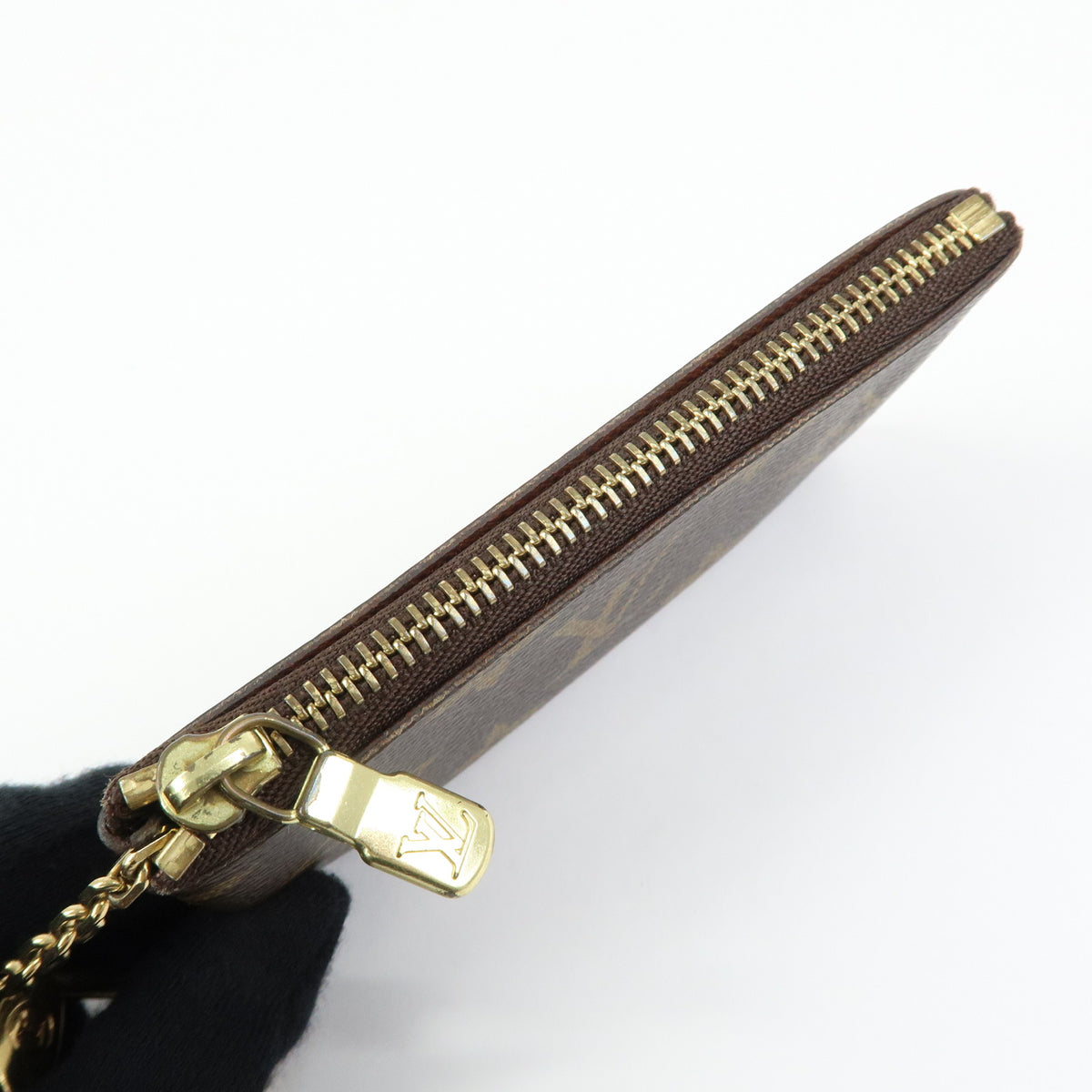 Louis Vuitton Monogram Pochette Cles Coin Case Key Case Brown M62650