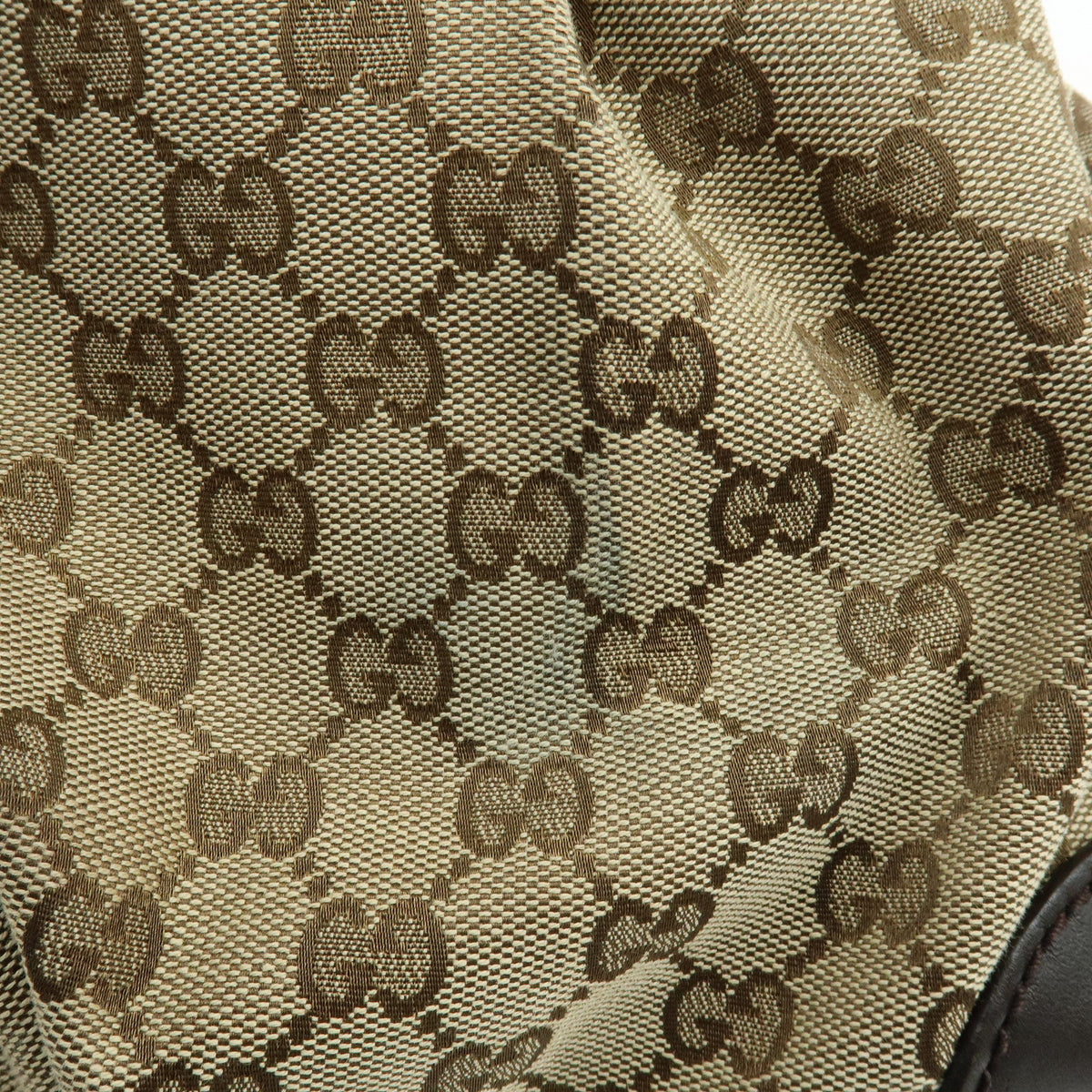 GUCCI Sukey Diamante GG Canvas Leather 2Way Bag Beige Brown 247902