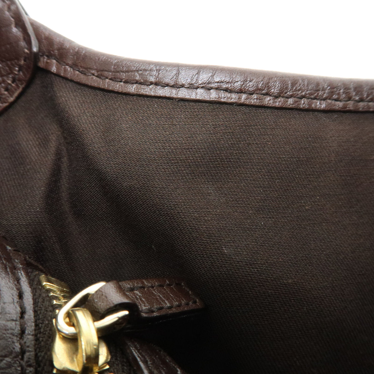 GUCCI Sherry GG Canvas Leather Shoulder Bag Hand Bag Brown 130779
