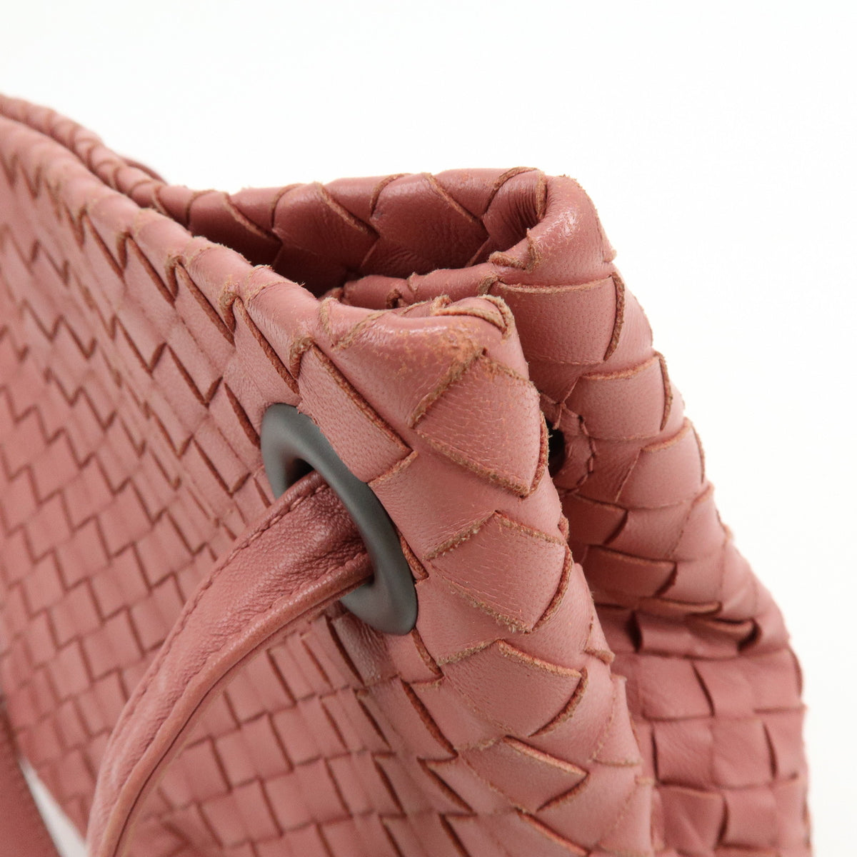 BOTTEGA VENETA Intrecciato Leather Hand Bag Shoulder Bag Pink