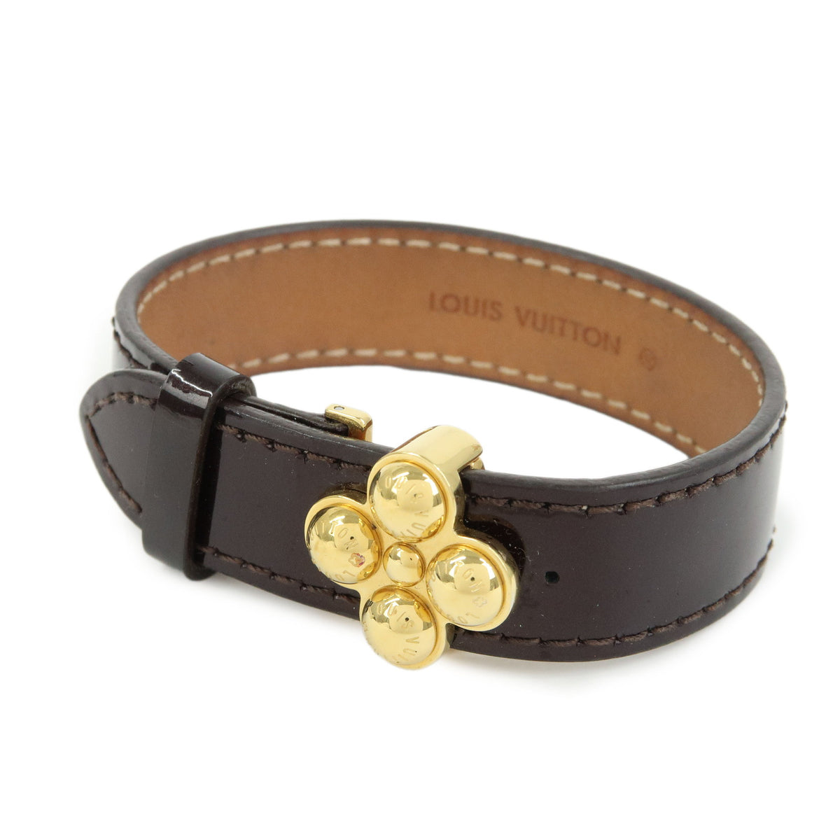 Louis Vuitton Monogram Vernis Bloom It Bracelet 17 Amarante M6602F