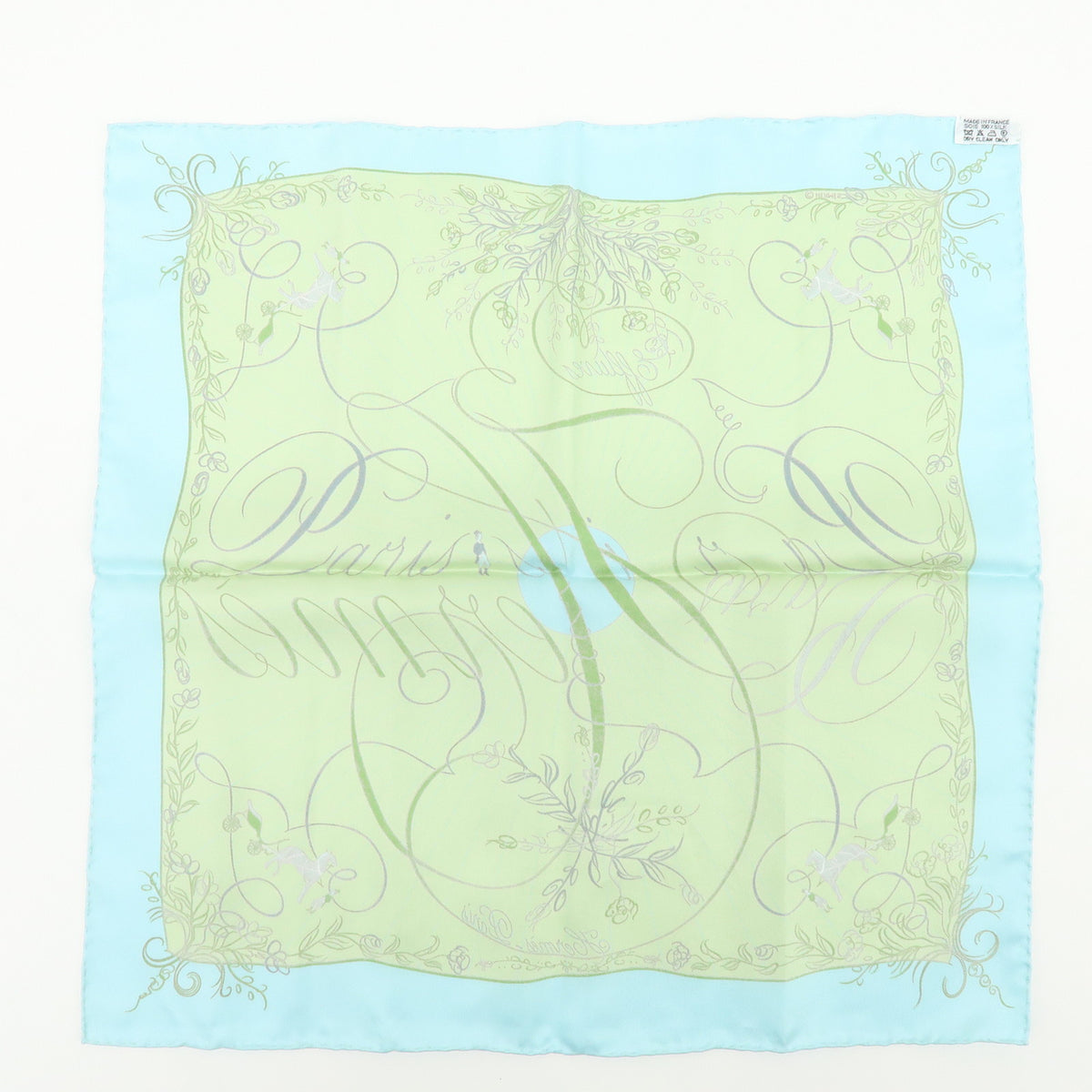 HERMES Carre 45 Lot of 2 Silk 100% Scarf Les Capucines EFFLUVES