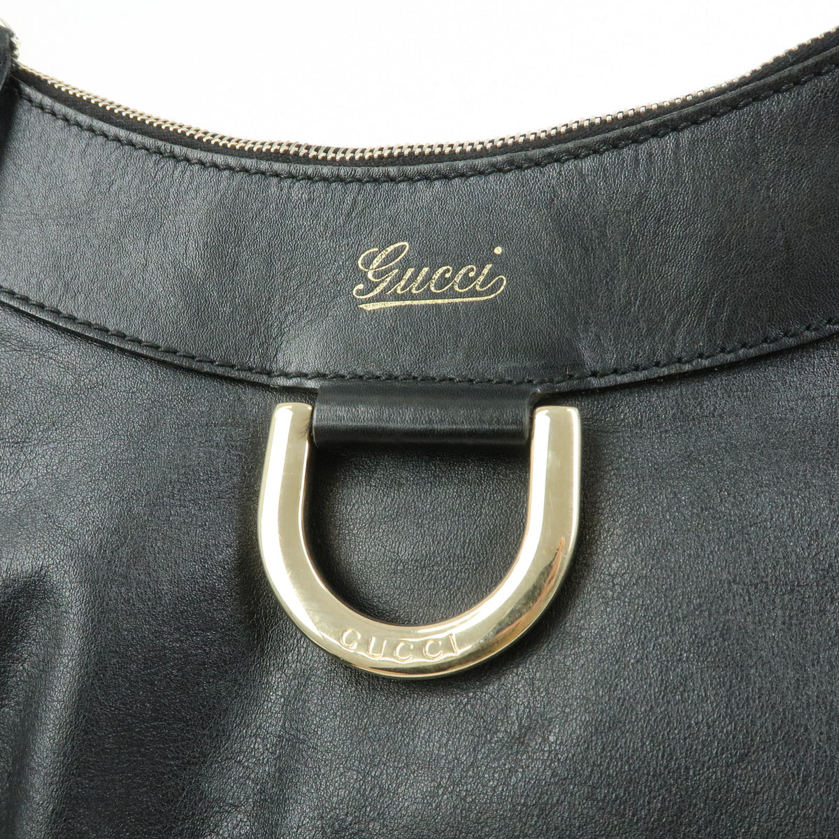 GUCCI Abbey Leather Shoulder Bag Hand Bag Black 189833