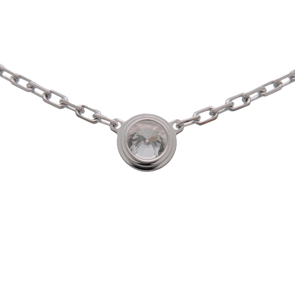 Cartier D'amour SM 1P Diamond Necklace K18 750WG White Gold