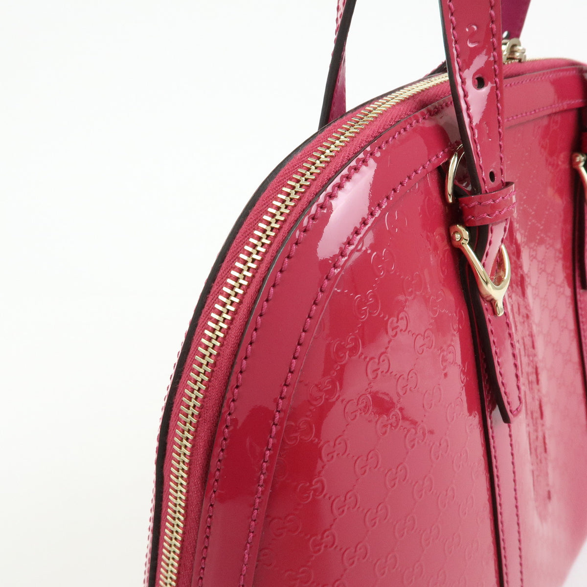 GUCCI Gucci Nice Microguccissima Patent Leather 2Way Bag Pink 309617