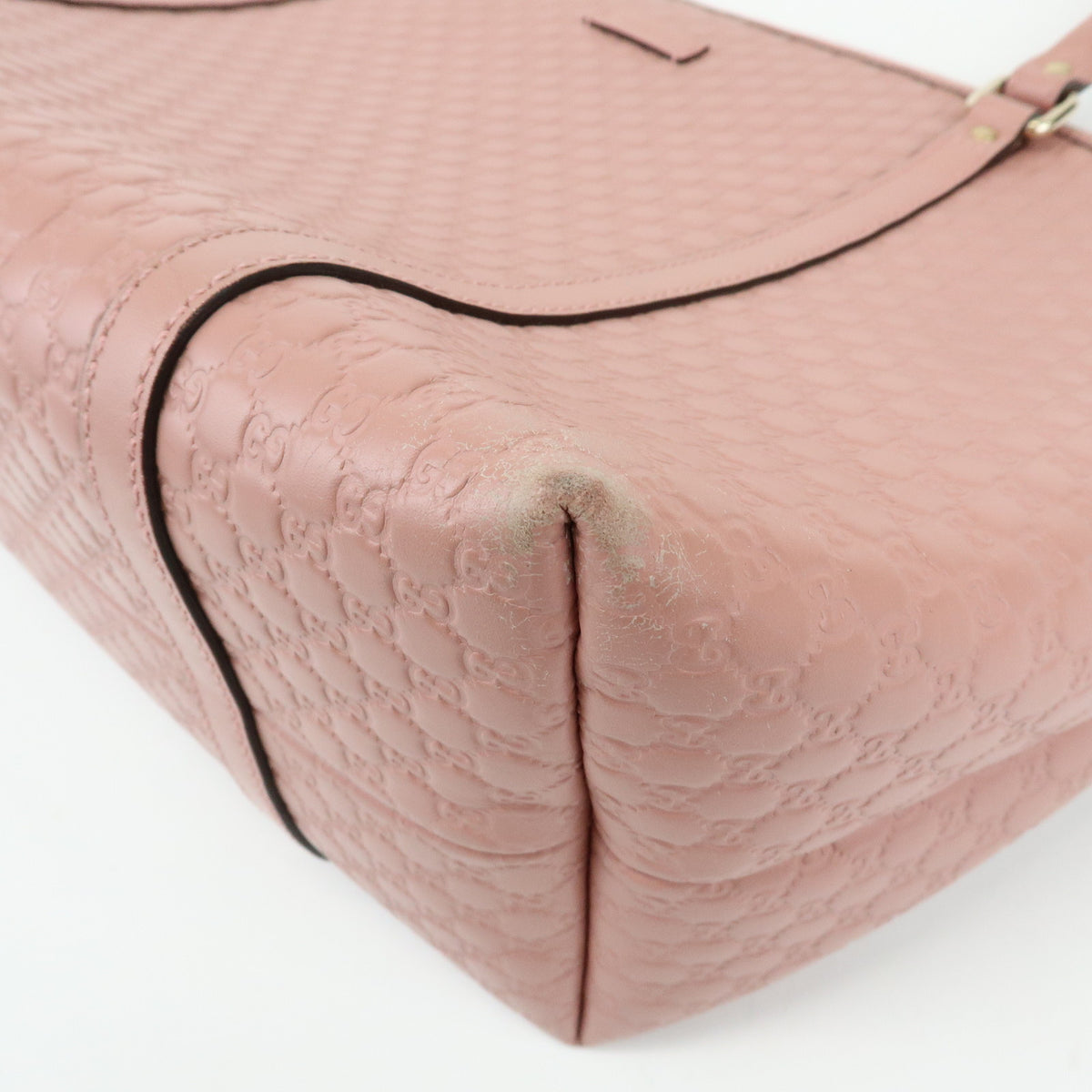 GUCCI Microguccissima Leather Tote Bag Shoulder Bag Pink 449647