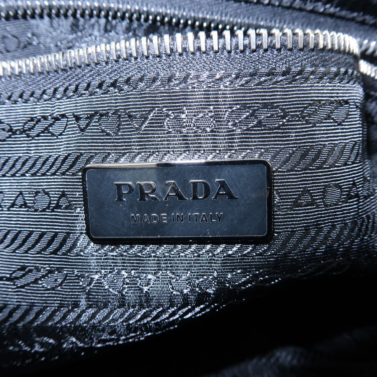 PRADA Buffalo Snap Leather Hand Bag Shoulder Bag Gray BR2666