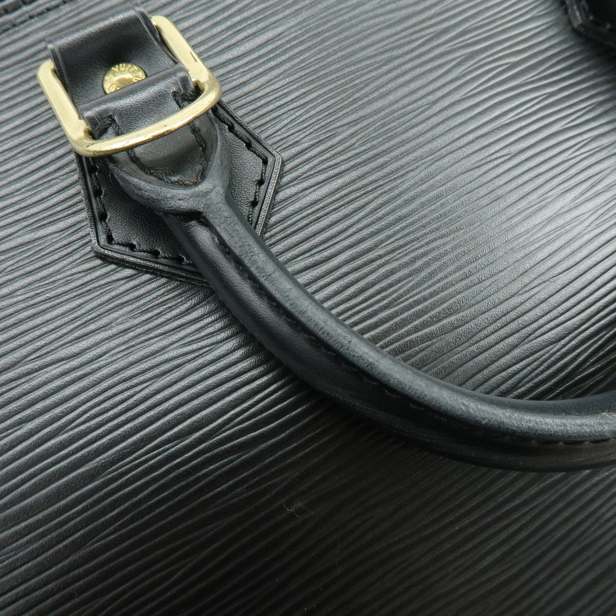 Louis Vuitton Epi Alma Leather Hand Bag Noir Black M52142