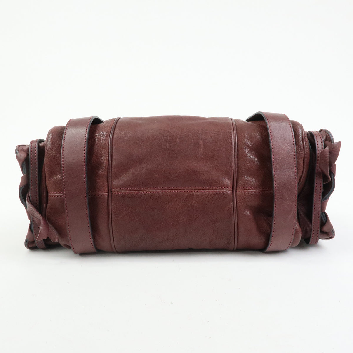 Chloe Silverado Leather Boston Bag Shoulder Hand Bag Brown