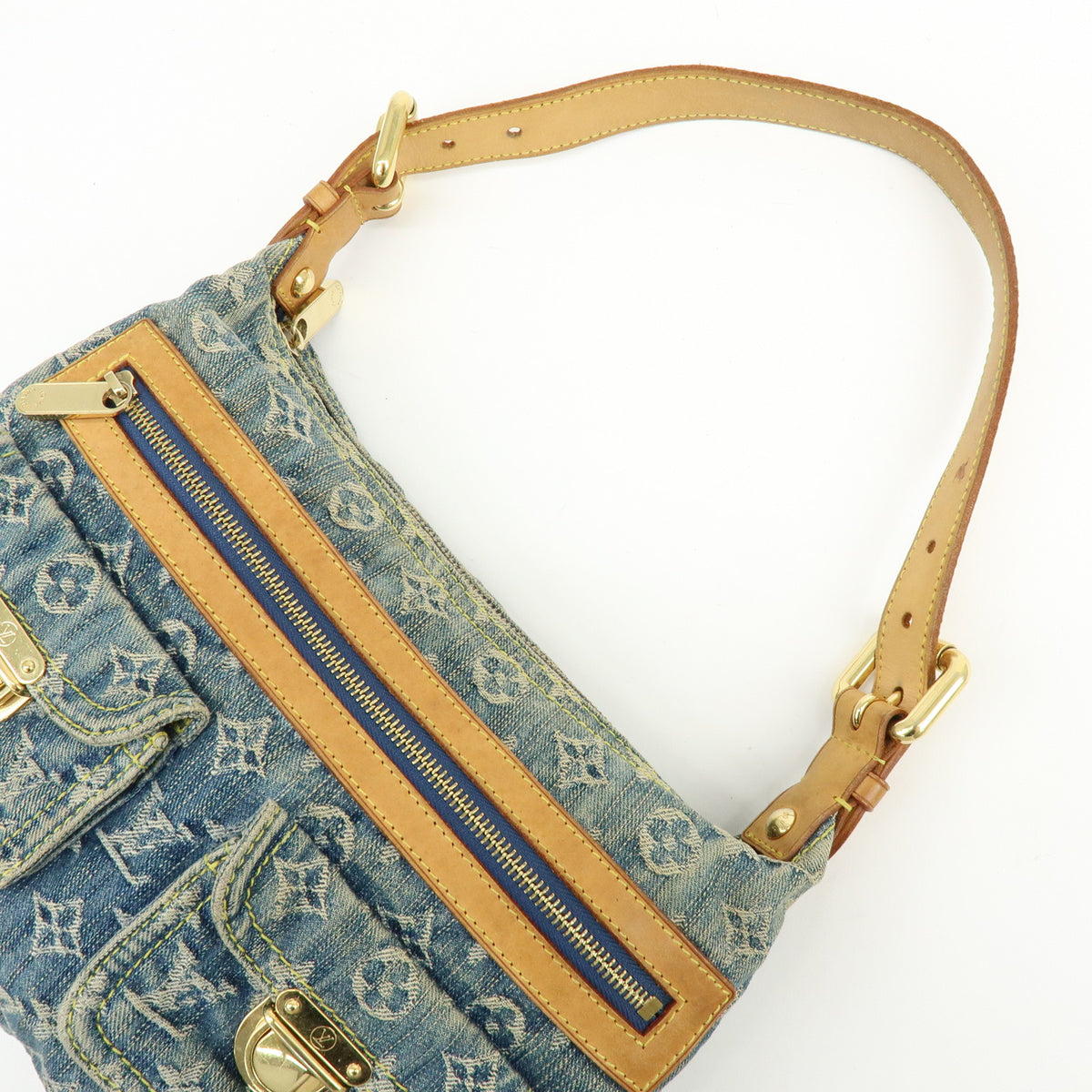 Louis Vuitton Monogram Denim Baggy PM 2Way Bag Shoulder Bag M95049