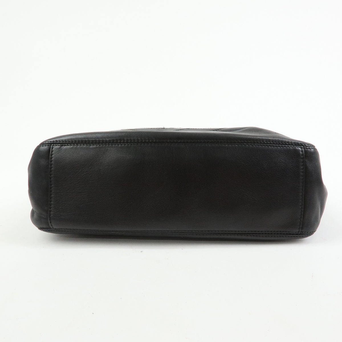 CHANEL COCO Mark Lamb Skin Leather Shoulder Bag Tassel Black Brown