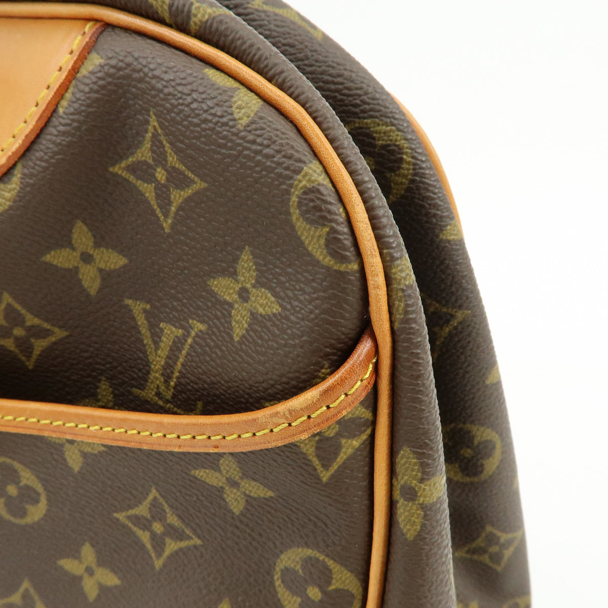 Louis Vuitton Monogram Deauville Canvas Hand Bag Brown M47270