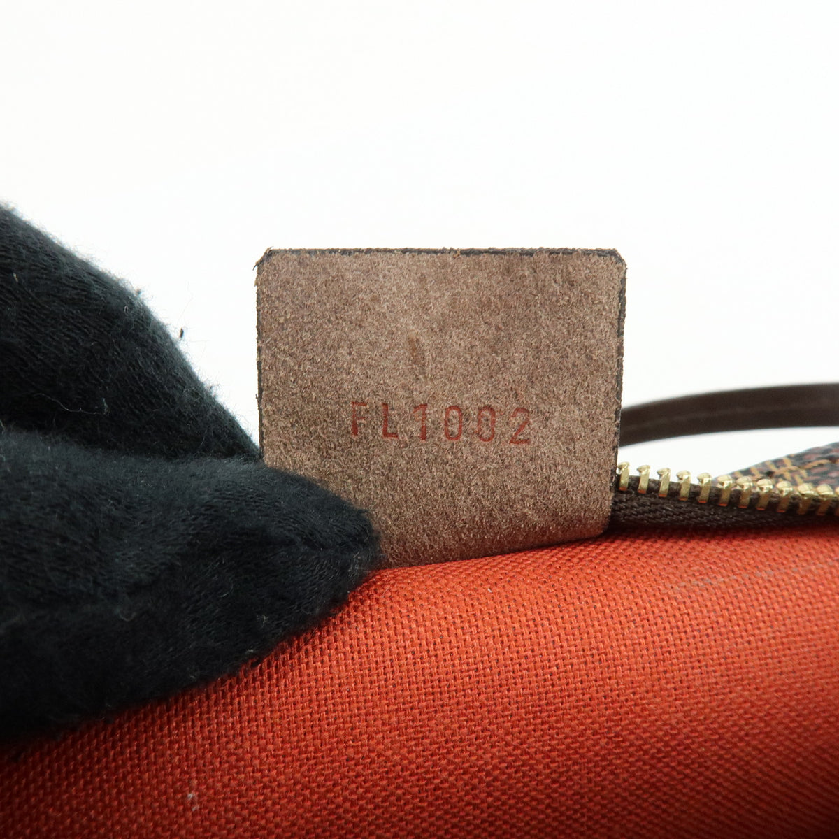 Louis Vuitton Damier Ebene Navona Leather Hand Bag Pouch Brown N51983