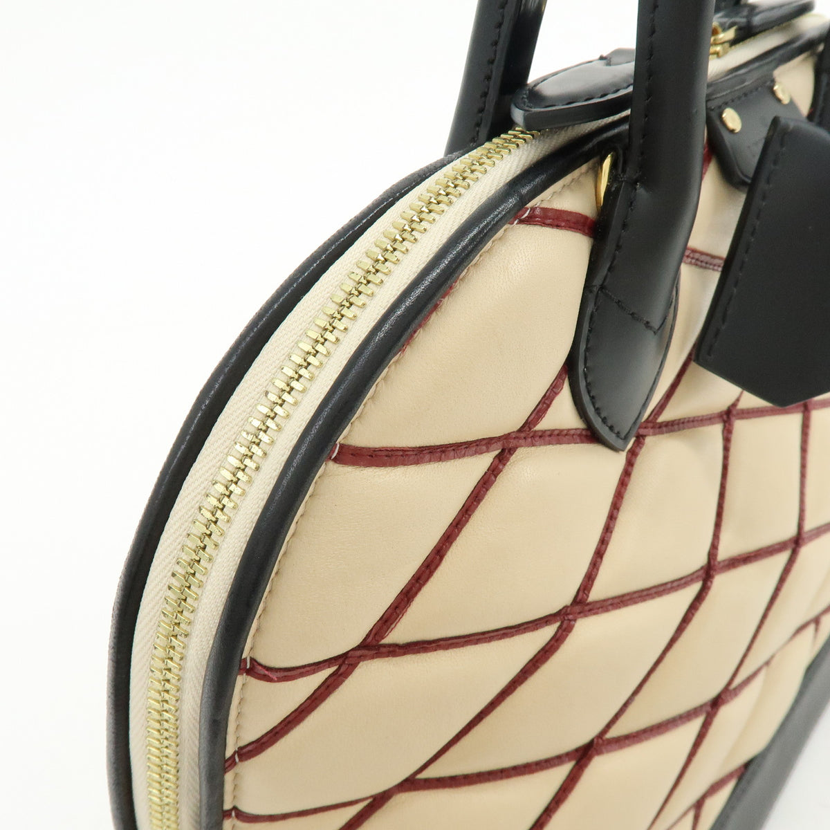 Louis Vuitton Malletage Alma PM 2Way Hand Shoulder Bag Natural M50001