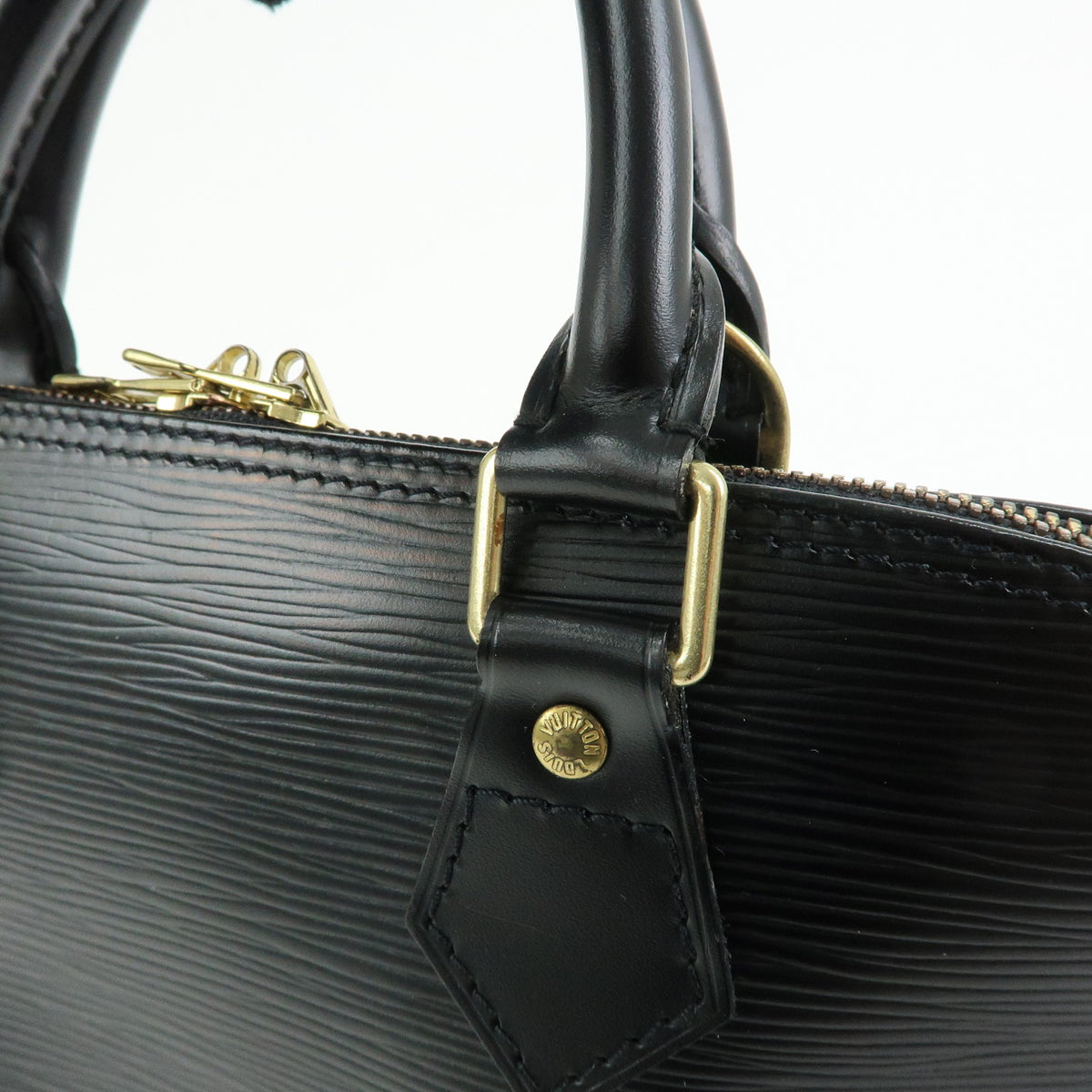 Louis Vuitton Epi Alma Leather Hand Bag Noir Black M52142
