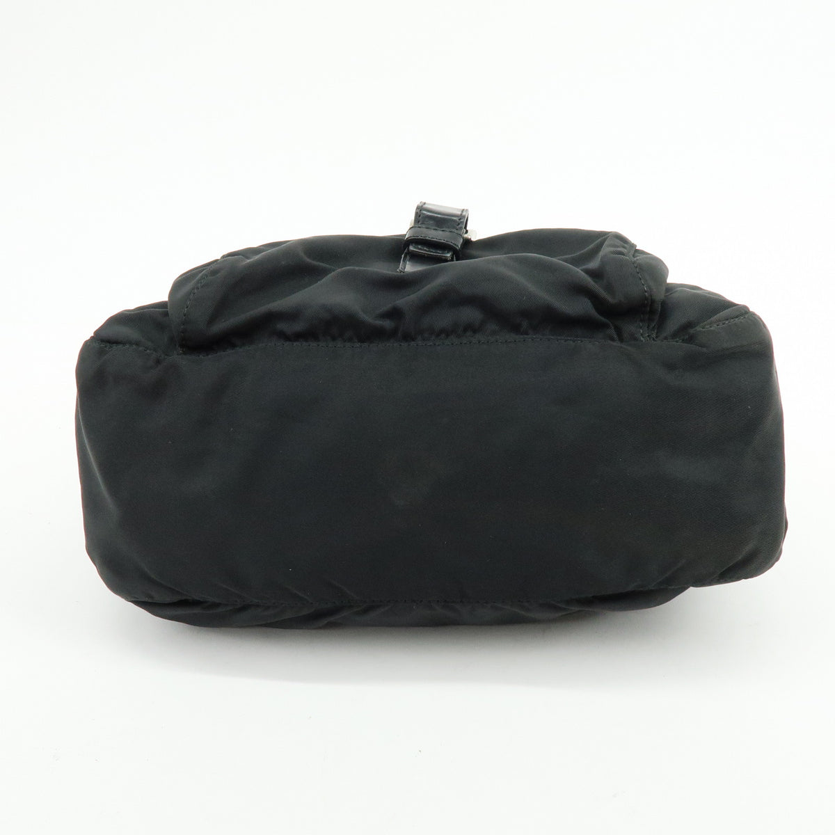 PRADA Triangle Logo Nylon Leather Shoulder Bag Crossbody Bag Black