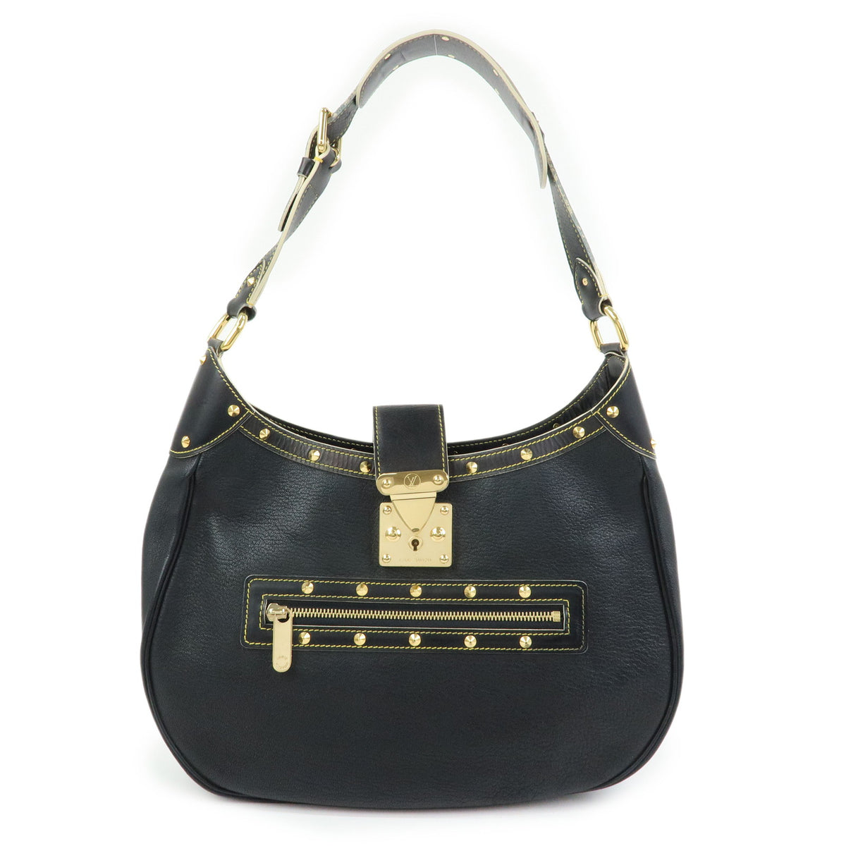 Louis Vuitton Suhali L'Affriolant Leather Shoulder Bag Noir M92851