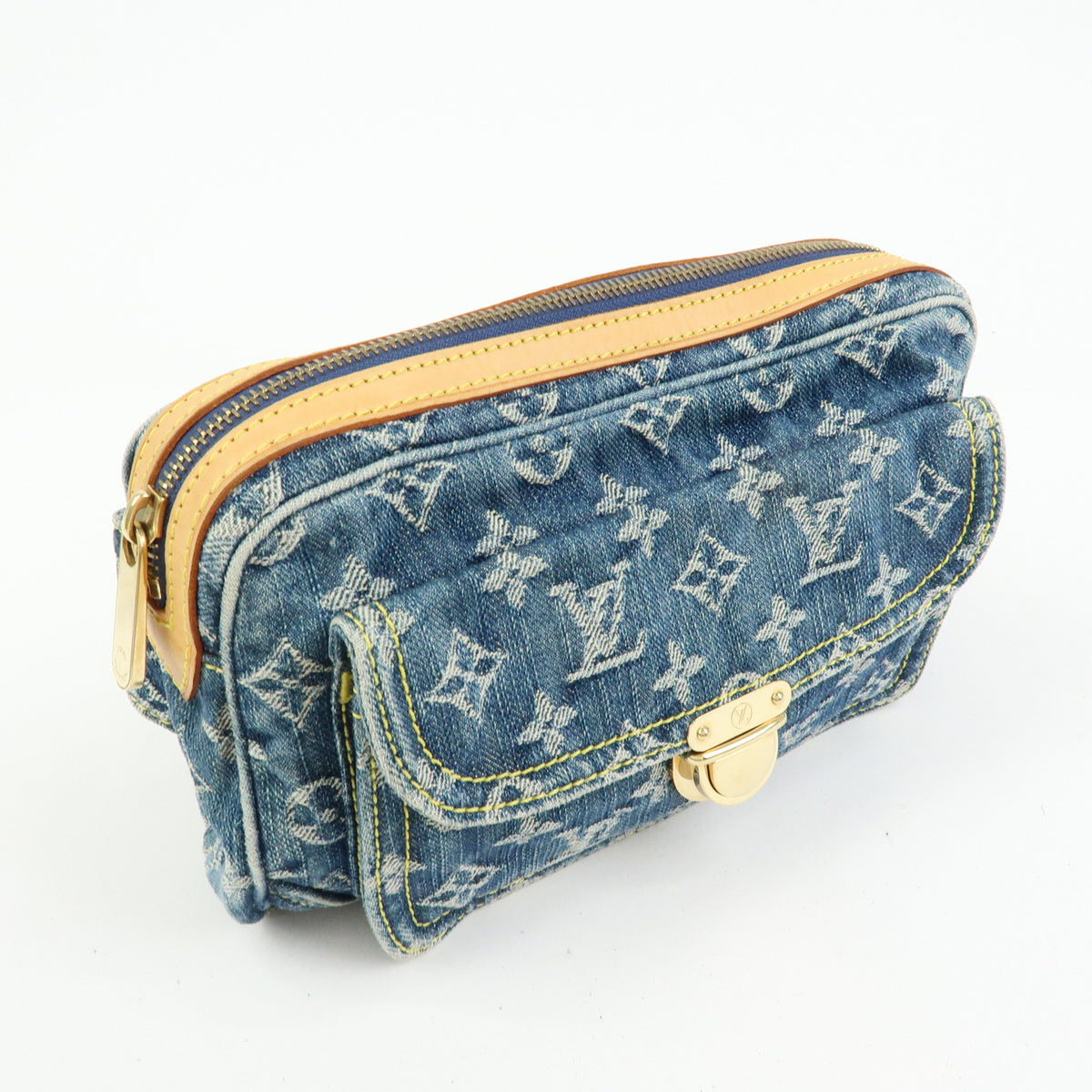 Louis Vuitton Monogram Denim Bum Bag Waist Bag Blue M95347