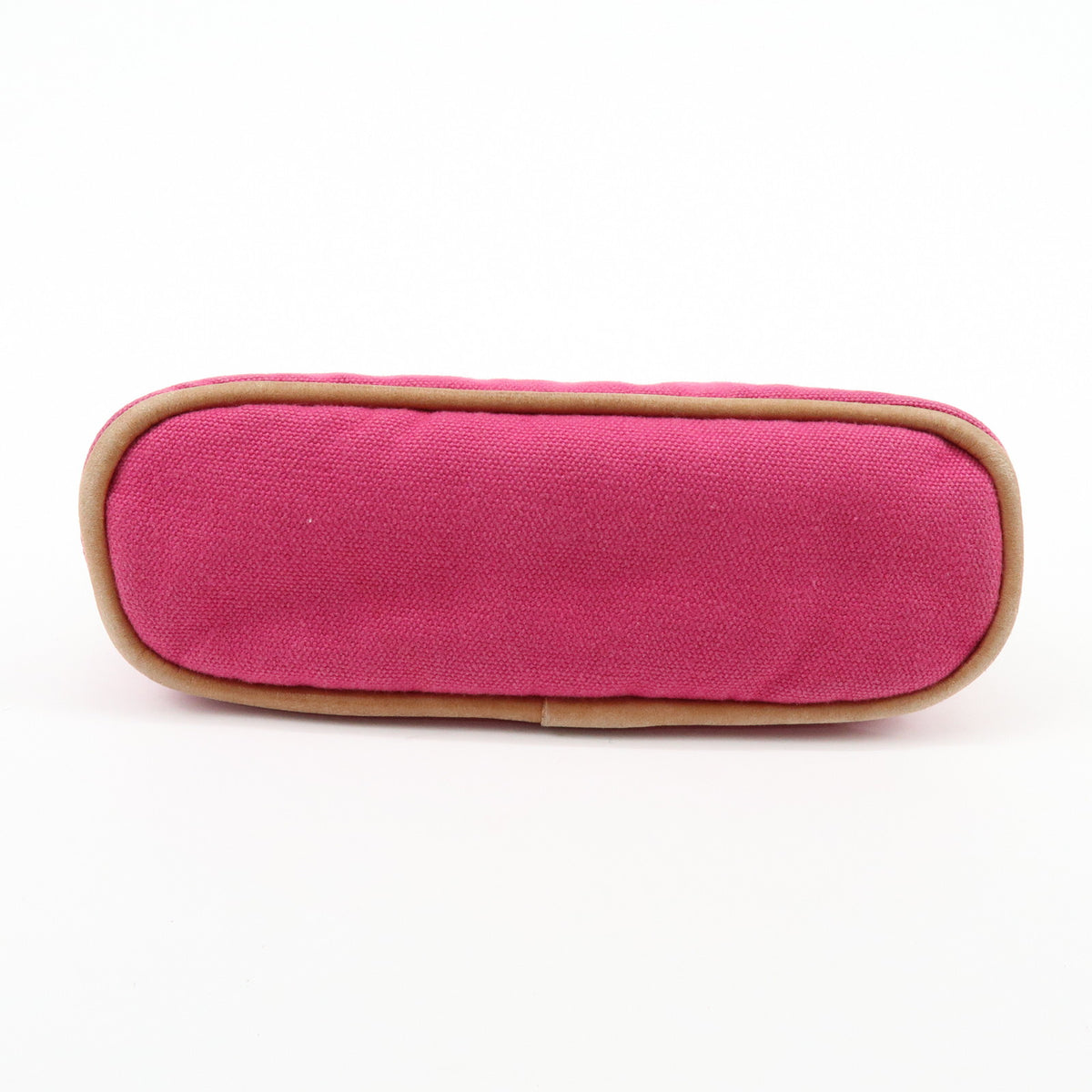 HERMES Bolide Pouch Mini Mini 16 Canvas Leather Cosmetic Pouch Pink