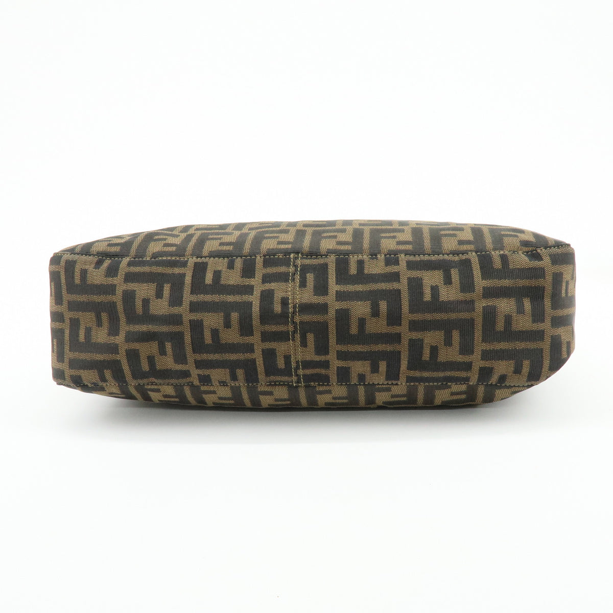 FENDI Zucca Canvas Leather Shoulder Bag Hand Bag Brown