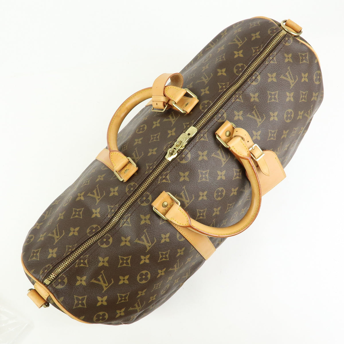 Louis Vuitton Monogram Keep All Bandouliere 50 Boston Bag Brown M41416