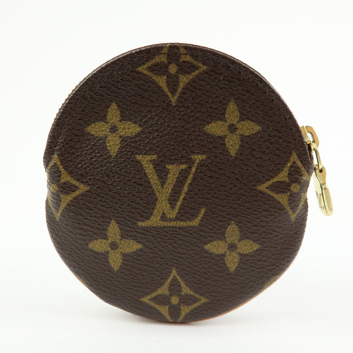 Louis Vuitton Monogram Porte Monnaie Rond Coin Case Brown M61926