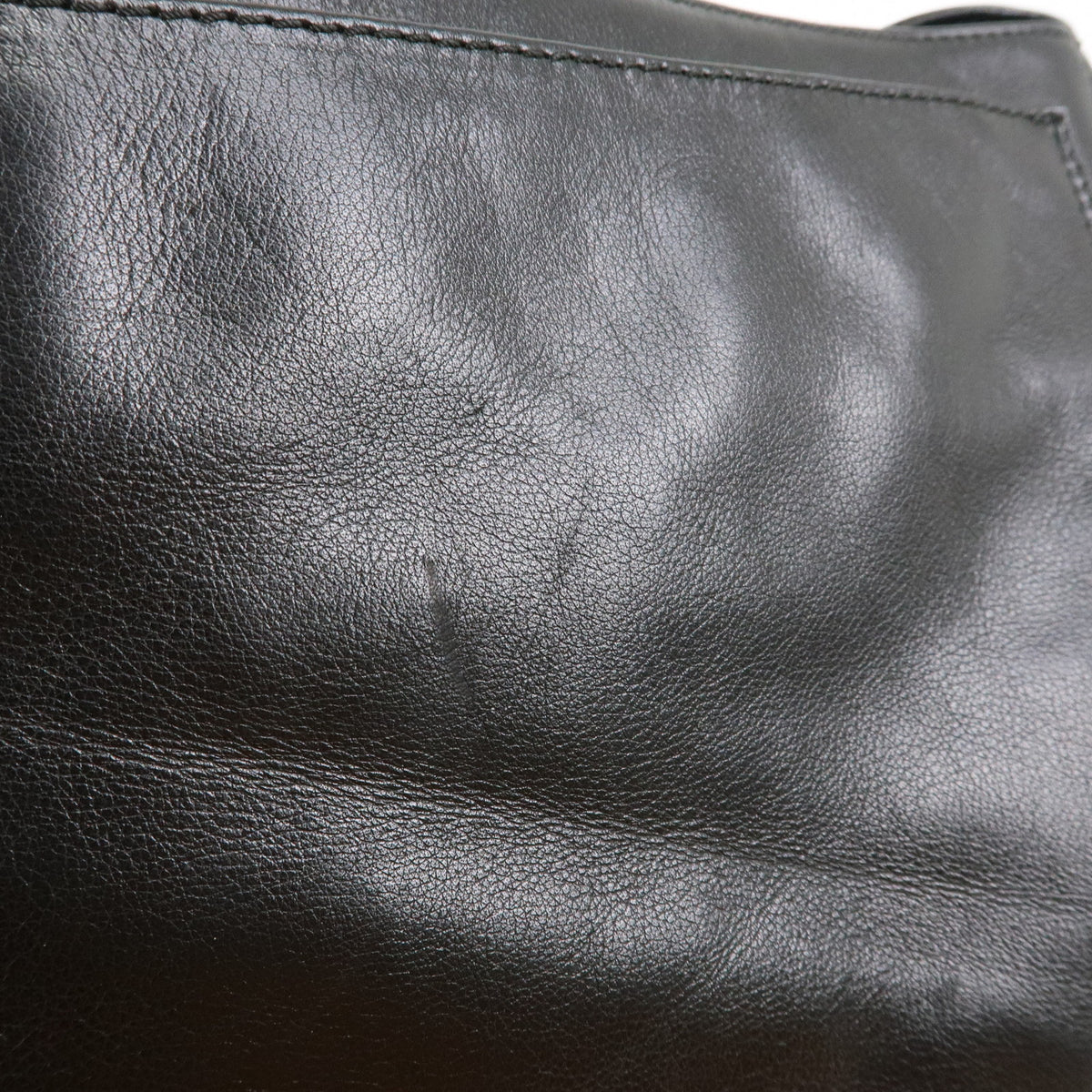 CHANEL COCO Mark Lamb Skin Leather Shoulder Bag Tassel Black Brown