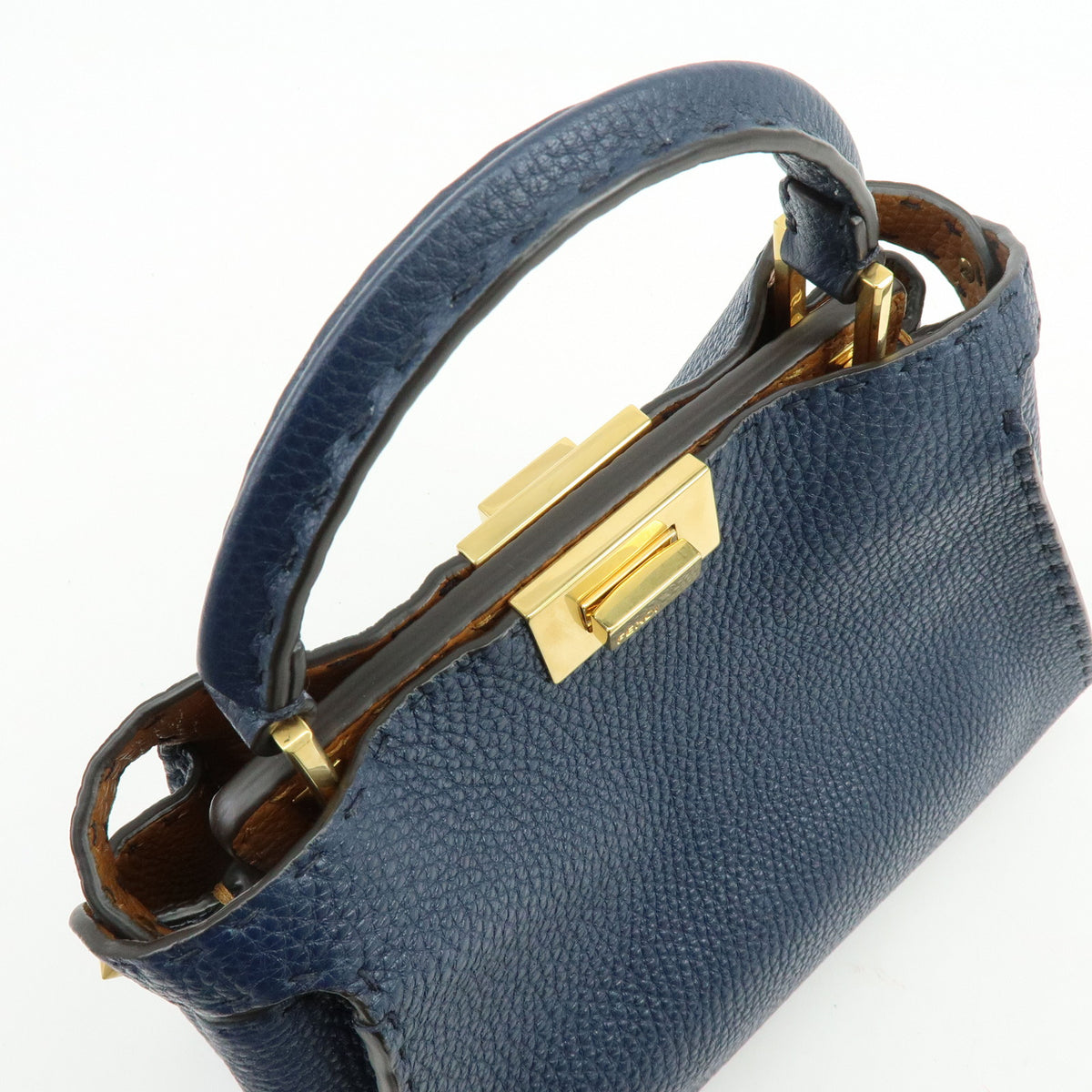 FENDI Peekaboo Selleria Iconic Essentially Leather 2Way Hand Bag 8BN302