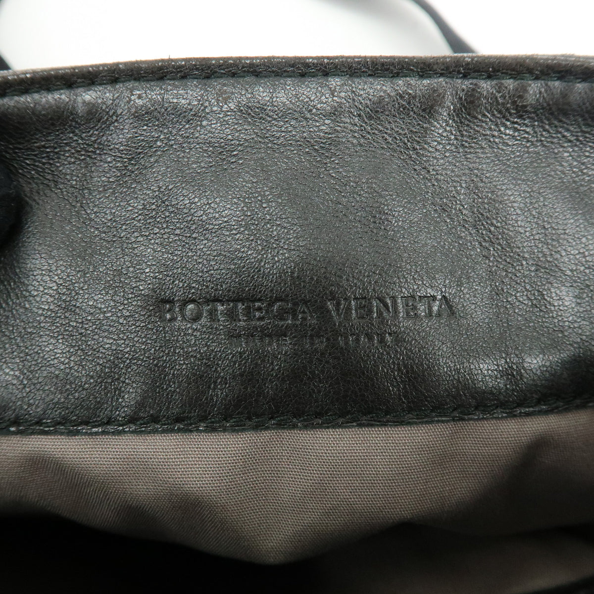 BOTTEGA VENETA Intrecciato Canvas Leather Shoulder Bag Black 172736