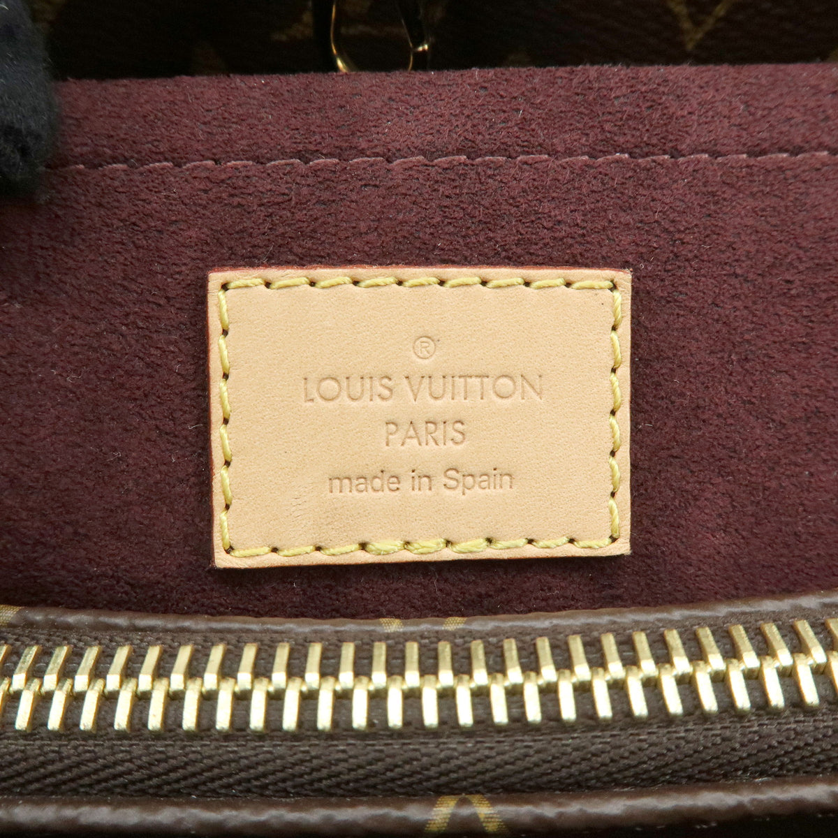 Louis Vuitton Monogram Montaigne MM 2Way Bag Hand Bag Brown M41056