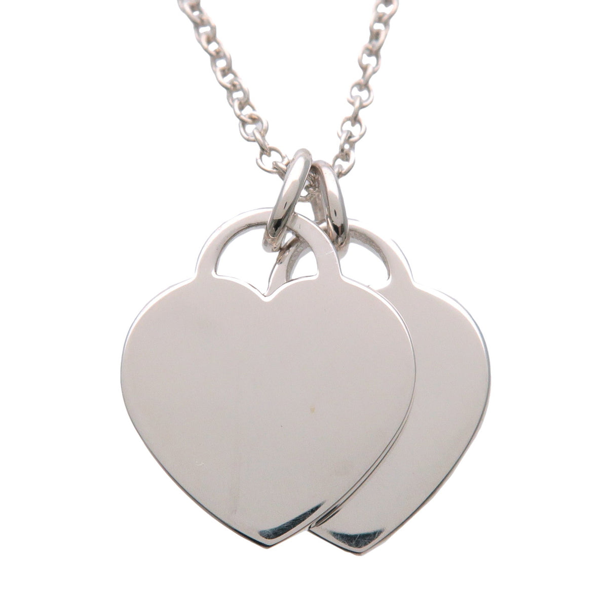 Tiffany & Co Return to Tiffany Mini Double Heart Tag Necklace SV925