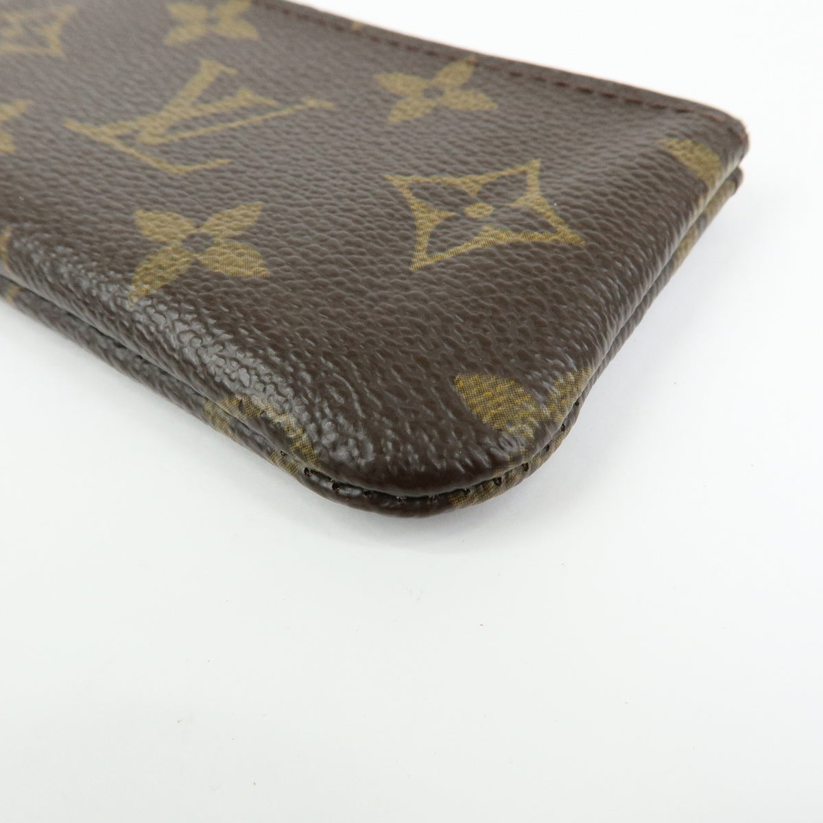 Louis Vuitton Monogram Pochette Cles Coin Case Key Case Brown M62650