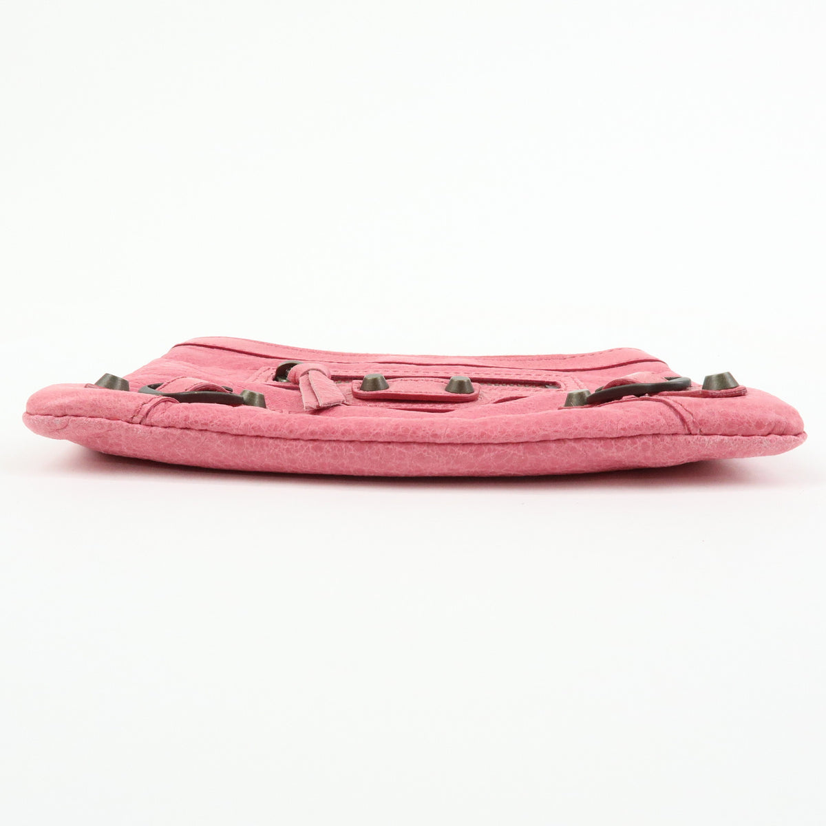 BALENCIAGA Classic Leather Mini Pouch Coin Purse Pink 130783