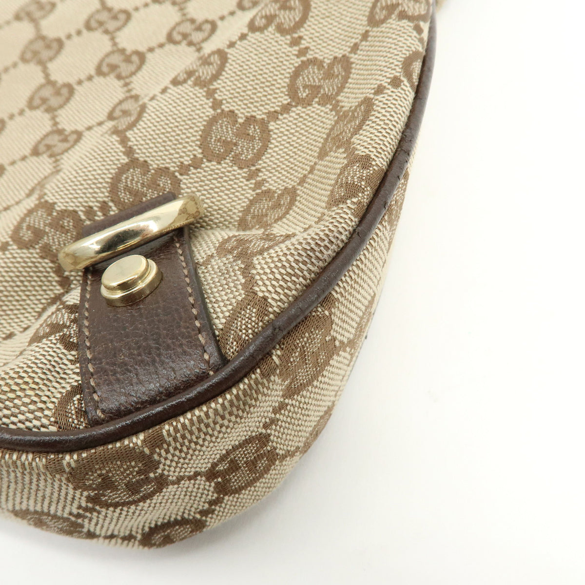GUCCI Abbey GG Canvas Leather Shoulder Bag Hand Bag Beige Brown 130737