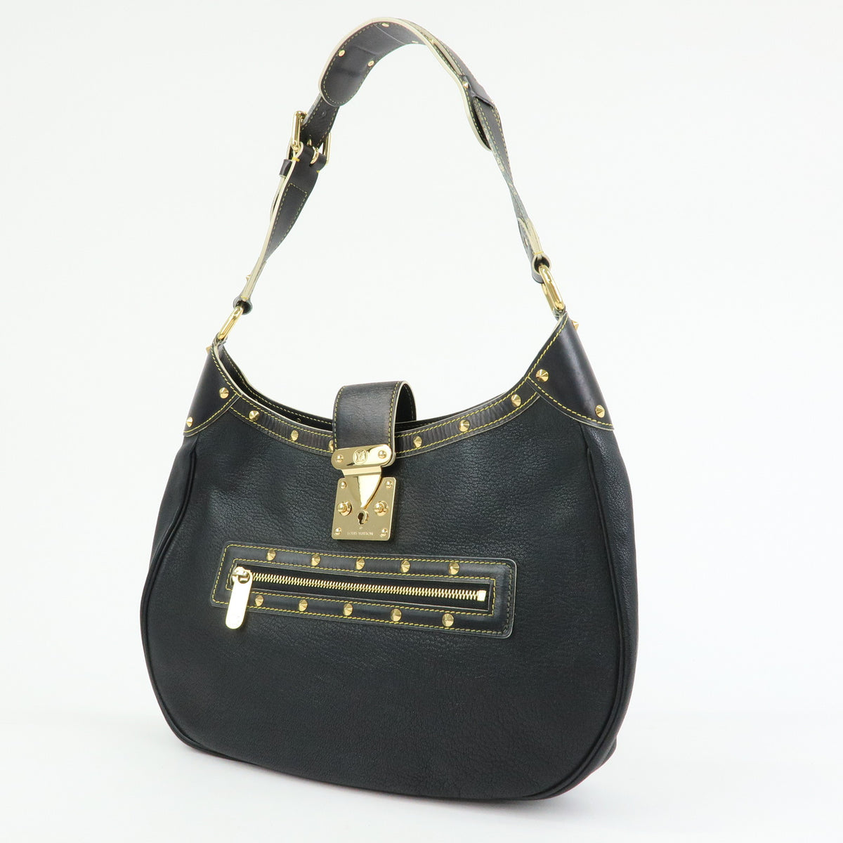 Louis Vuitton Suhali L'Affriolant Leather Shoulder Bag Noir M92851