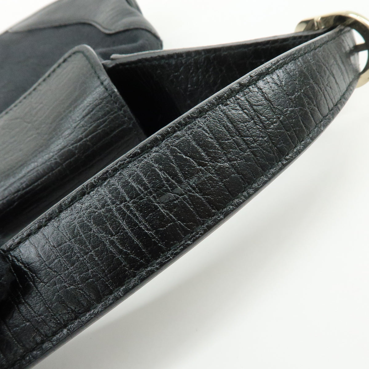 GUCCI Sherry GG Canvas Leather Shoulder Bag Hand Bag Black 130846