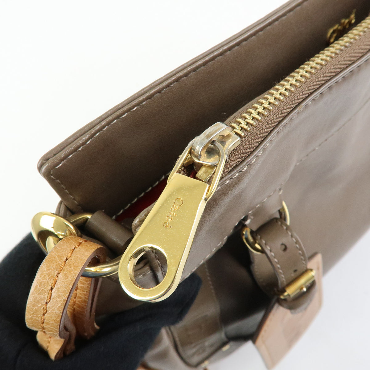 Chloe Eden Leather Shoulder Bag Crossbody Bag Brown
