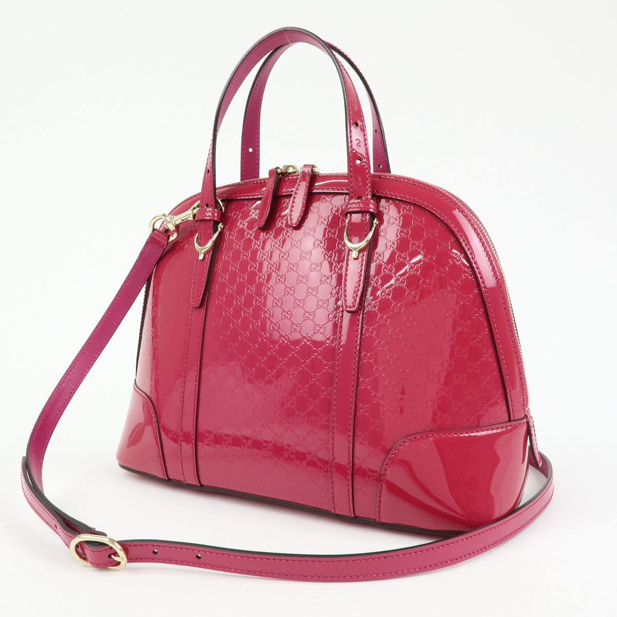 GUCCI Gucci Nice Microguccissima Patent Leather 2Way Bag Pink 309617