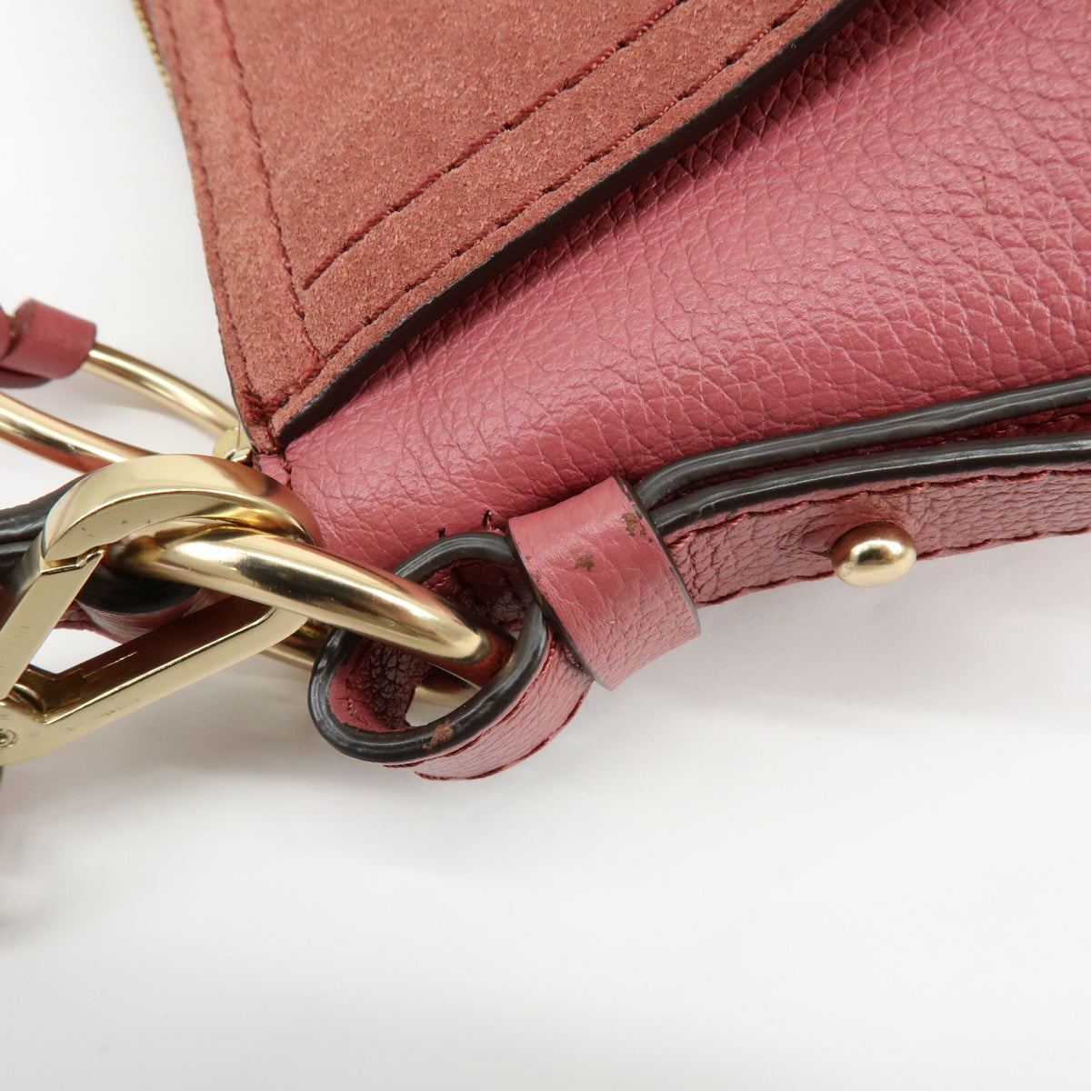 Chloe See by Chloe Joan Leather Suede Small 2Way Bag Crossbody Bag Pink