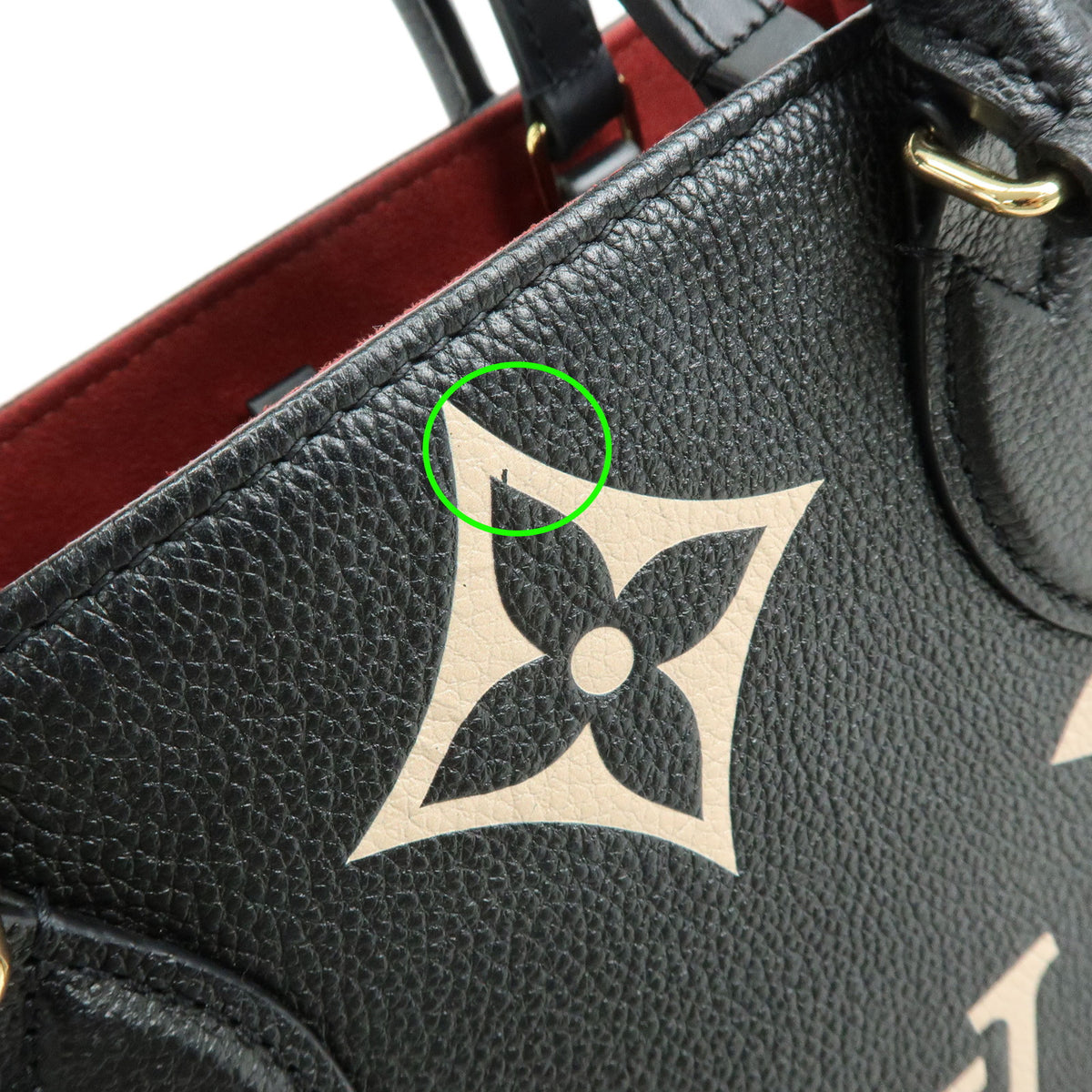 Louis Vuitton Bicolor Monogram Empreinte On The Go MM Noir Beige M45495