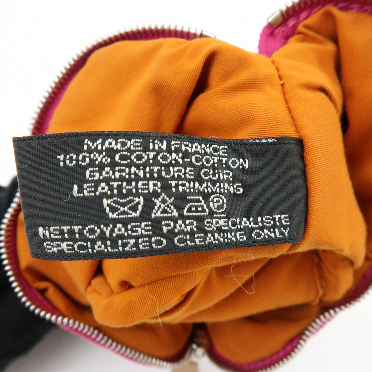 HERMES Bolide Pouch Mini Mini 16 Canvas Leather Cosmetic Pouch Pink