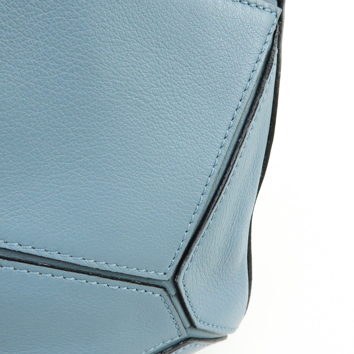 LOEWE Anagram Puzzle Leather 2Way Bag Hand Bag Shoulder Bag Light Blue