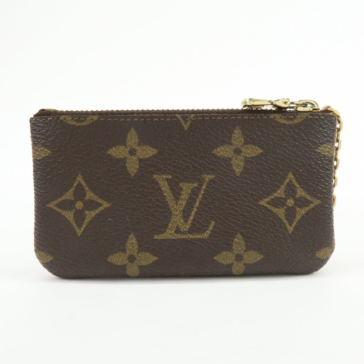 Louis Vuitton Monogram Pochette Cles Coin Case Key Case Brown M62650