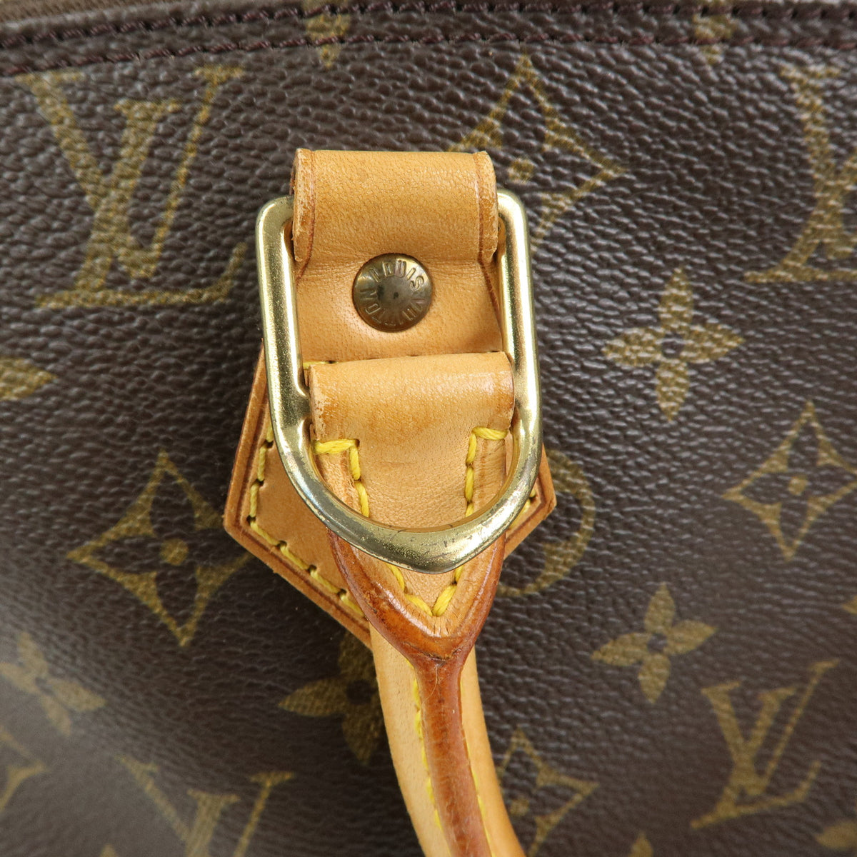 Louis Vuitton Monogram Alma PM Canvas Leather Hand Bag Brown M51130