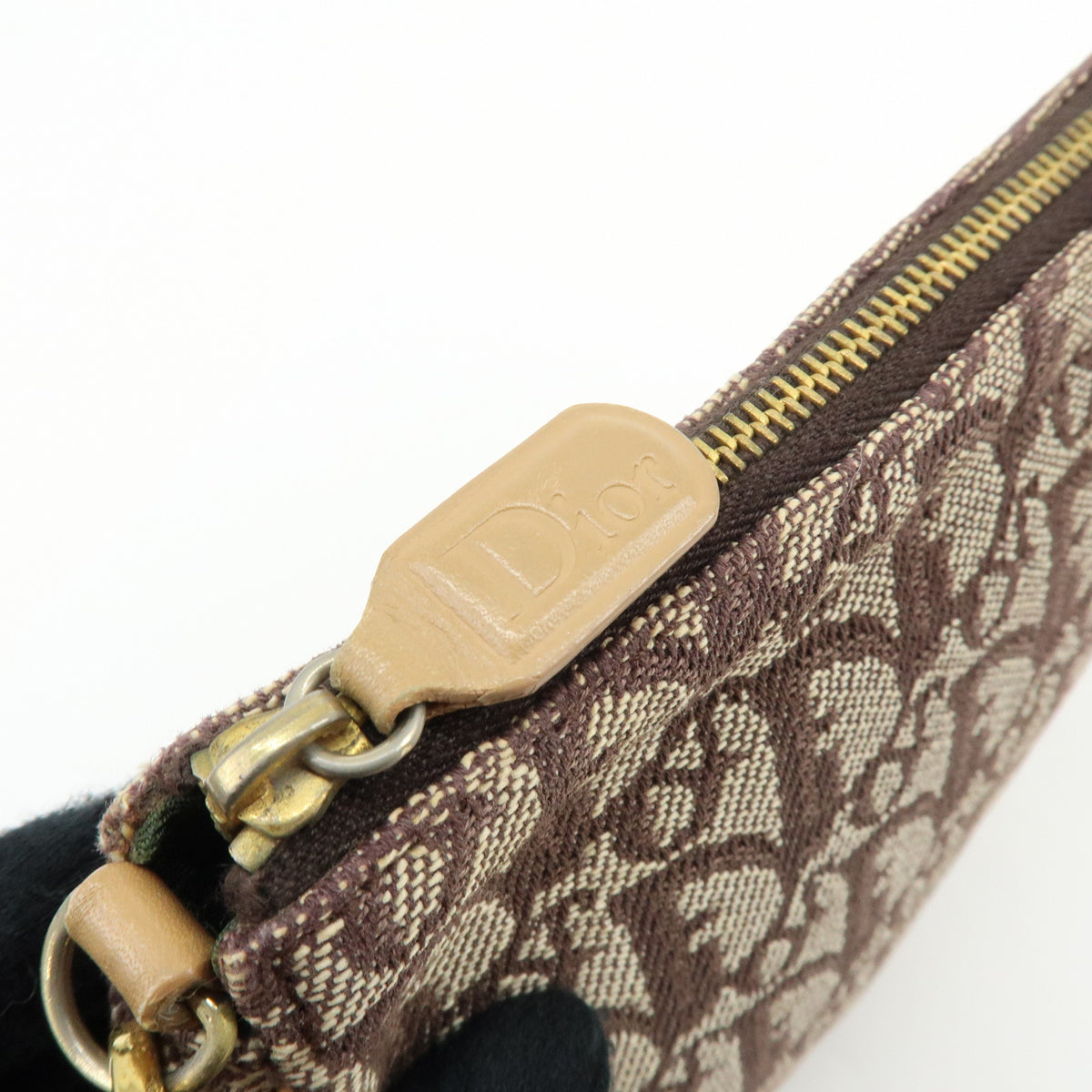 Christian Dior Saddle Pouch Trotter Jacquard Canvas Shoulder Bag