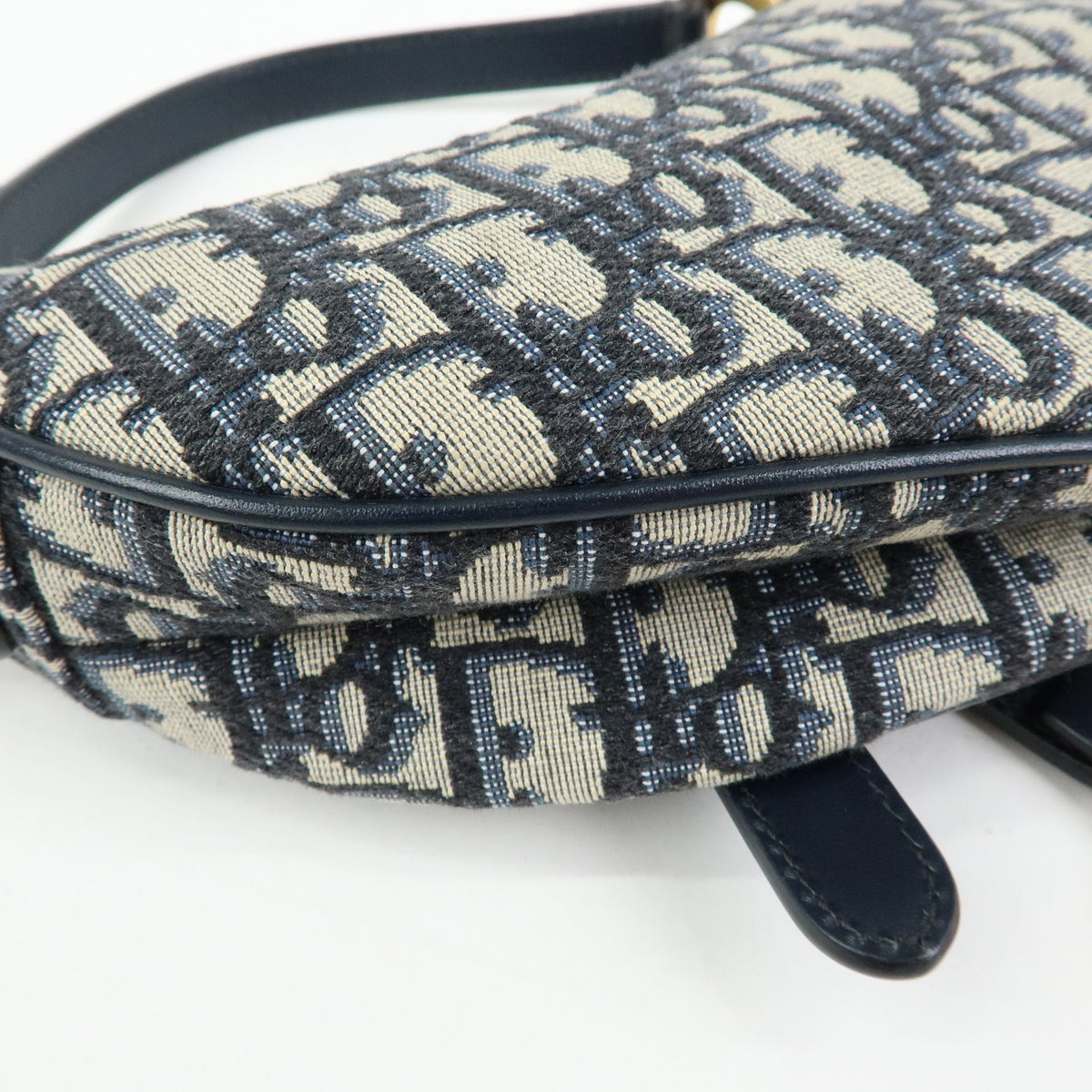 Christian Dior Trotter Saddle Jacquard Canvas Leather 2Way Bag Hand Bag