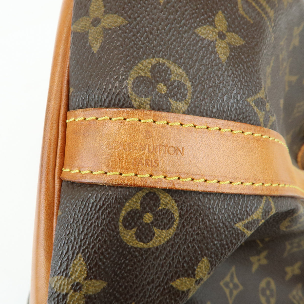 Louis Vuitton Monogram Petit Noe Leather Shoulder Bag Brown M42226