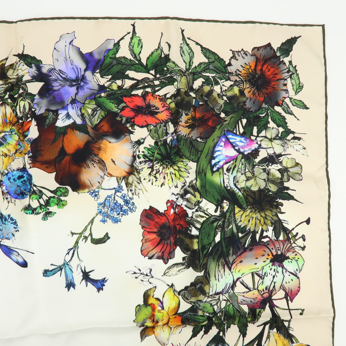 Christian Dior Silk 100% Scarf D Millefiori Multicolor