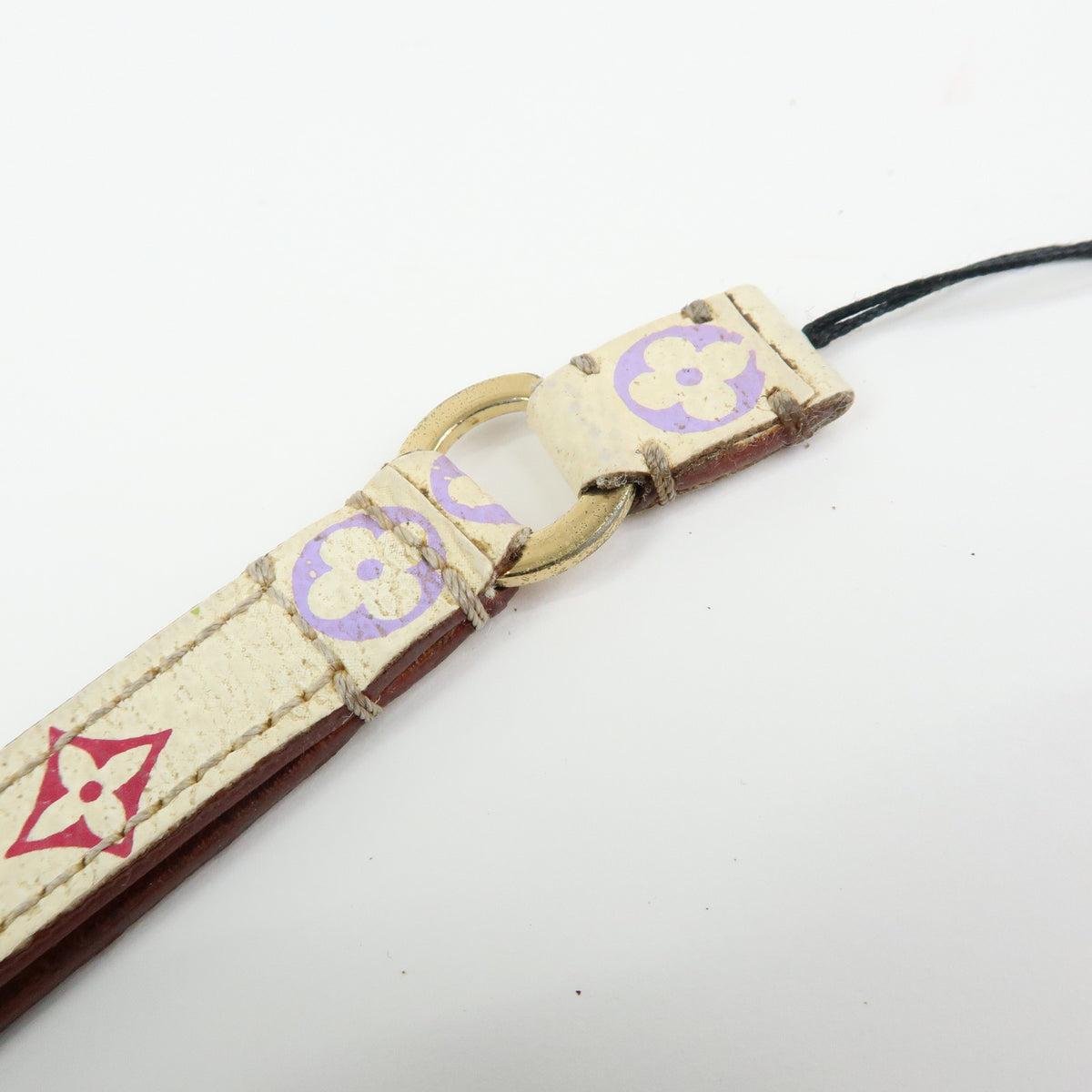 Louis Vuitton Monogram Multicolor Dragonne Telephone Strap Blanc M92597