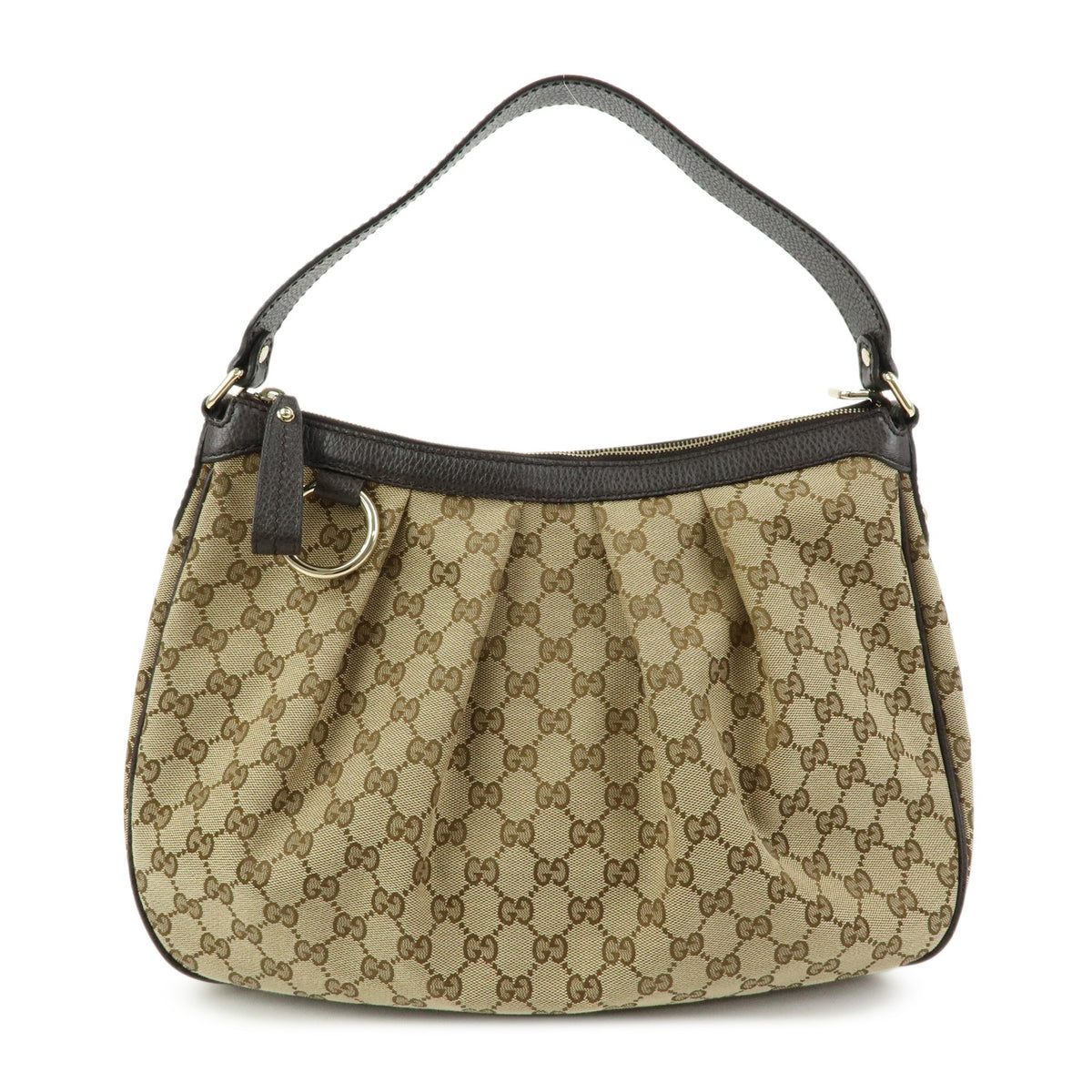 GUCCI Sukey GG Canvas Leather Shoulder Bag Hand Bag Beige Brown 364843